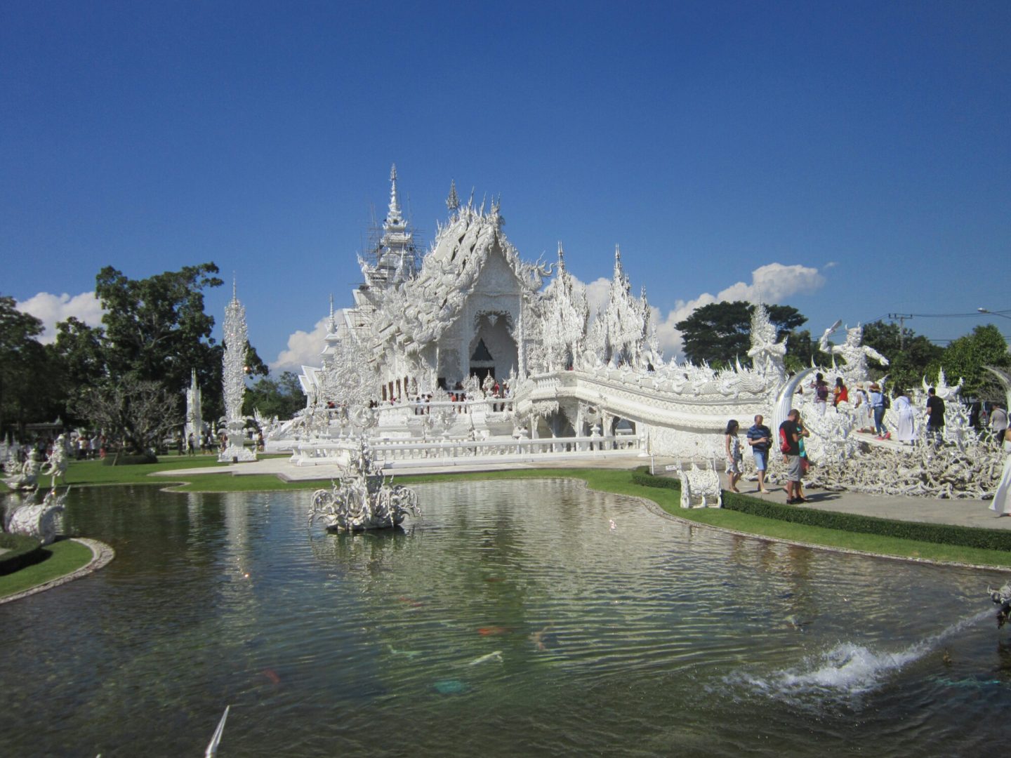 View of The White Temple, Chiang Rai, Thailand