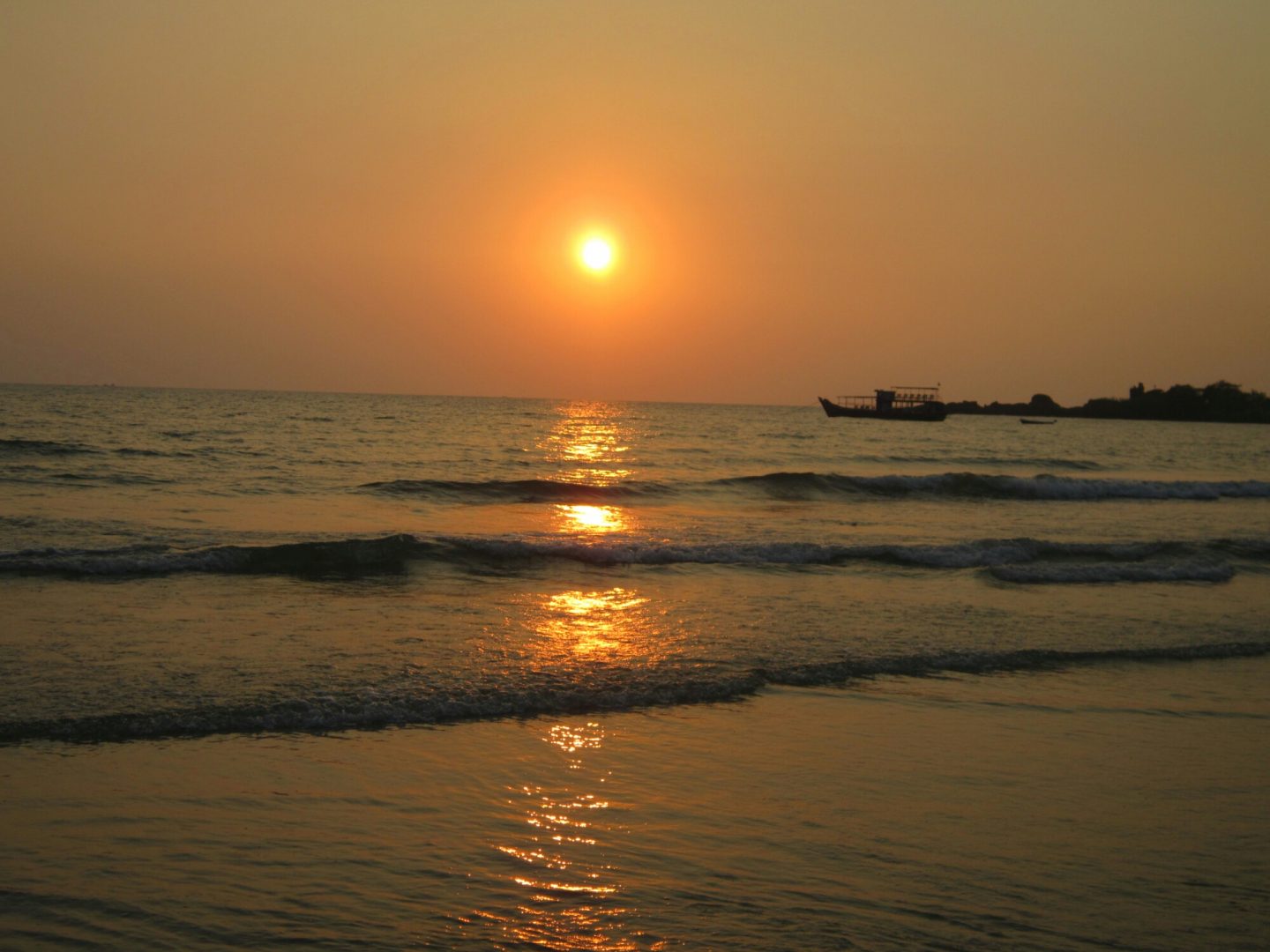 Sunset on Koh Chang, over the water, east Thailand
